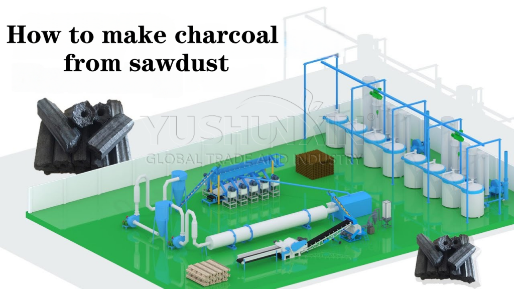 how to make charcoal from sawdust